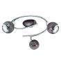 Σποτ Τρίφωτη Ροζέτα D34,5xB29cm 3xGU10 3x2,8w 3x250lm 3000Κ Ατσάλι Νίκελ-Μαύρο Eglo Bimeda 31007