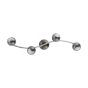 Σποτ Τετράφωτη Ράγα L64cm 4xGU10 4x2,8w 3000Κ 4x250lm Ατσάλι Νίκελ-Μαύρο Eglo Bimeda 31008