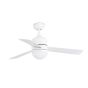 Ανεμιστήρας Οροφής Small Ø102cm 47w με Φωτισμό 2*Ε14,Κορμός Λευκό, Τρία Πτερύγια Λευκό+ΣφένδαμοςΑντιστρεφόμενα,Remote Control,Faro Cebu 33606