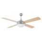 Ανεμιστήρας Οροφής Large Ø132cm 56w με Φωτισμό Led,Κορμός Αλουμίνιο, Τέσσερα Δίχρωμα Γκρι-Σφένδαμος Πτερύγια, Remote Control,Faro Icaria 33701