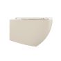 Λεκάνη Κρεμαστή Προβολή 53 εκ. Rimless Χρώμα Ivory Matt με κάλυμμα βακελίτη Αποσπώμενο Soft Close Bianco Ceramica Lenta Color 381600C-311