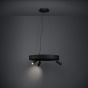 Κρεμαστό Φωτιστικό Μαύρο D73,9xH150cm LED 3000K Ρυθμιζόμενο με Τηλεχειριστήριο Eglo Bruscoli 390053