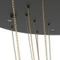 Κρεμαστό Φωτιστικό Led 3000K D78xH150cm Μαύρη Ροζέτα-Αλυσίδες Χρυσαφί Eglo Trepuco 390355
