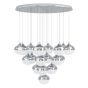 Κρεμαστό Φωτιστικό D81xH200cm LED 18x3,1w 3000K 460lm Χρώμιο-Λευκό Eglo Mioglia 39528
