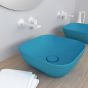 Νιπτήρας 38x38x14.4cm Επικαθήμενος Olympia Trend Square Turquoise matt  02 60136