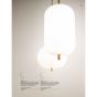 Φωτιστικό Κρεμαστό Ø22 εκ. Led 24w 3000K 1435lm Μέταλλο Βουρτσιστό Χρυσό-Γυαλί Λευκό Perenz Cirro 6670 B LC