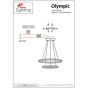 SE LED 60-40 OLYMPIC PENDANT CHROME HOMELIGHTING 77-8123