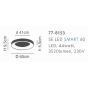 SE LED SMART 60 AMAYA CEILING BLACK HOMELIGHTING 77-8153
