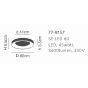 SE LED 60 AMAYA CEILING NICKEL MAT HOMELIGHTING 77-8157