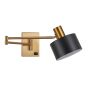 SE21-GM-52-MS1 ADEPT WALL LAMP Gold Matt Wall lamp with Switcher and Black Metal Shade+ HOMELIGHTING 77-8366