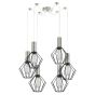 SE21-NM-4-NM6-GR1 ADEPT TUBE Nickel Matt Pendant Black Metal Grid+ HOMELIGHTING 77-8436