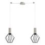 SE21-NM-4-NM2-GR1 ADEPT TUBE Nickel Matt Pendant Black Metal Grid+ HOMELIGHTING 77-8438