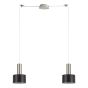 SE21-NM-4-NM2-MS1 ADEPT TUBE Nickel Matt Pendant Black Metal Shade+ HOMELIGHTING 77-8452