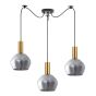 SE21-GM-4-BL3-GL2 ADEPT TUBE Gold Matt Pendant Smoked Glass+ HOMELIGHTING 77-8583