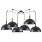 SE21-GM-4-BL6-MS40 ADEPT TUBE Gold Matt Pendant Black Metal Shade+ HOMELIGHTING 77-8589
