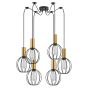 SE21-GM-4-BL6-GR1 ADEPT TUBE Gold Matt Pendant Black Metal Grid+ HOMELIGHTING 77-8625
