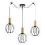 SE21-GM-4-BL3-GR1 ADEPT TUBE Gold Matt Pendant Black Metal Grid+ HOMELIGHTING 77-8626