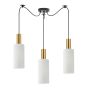 SE21-GM-4-BL3-GL3 ADEPT TUBE Gold Matt Pendant White Glass+ HOMELIGHTING 77-8654