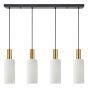 SE21-GM-4-4BL-GL3 ADEPT TUBE Gold Matt Pendant White Glass+ HOMELIGHTING 77-8658