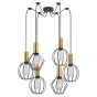 SE21-GM-4-BL6-GR12 ADEPT FLEX Gold Matt Pendant Black Metal Grid+ HOMELIGHTING 77-8938