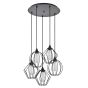 SE21-BL-B10-5BL-GR12 ADEPT FLEX Black Metal Grid Pendant+ HOMELIGHTING 77-8951