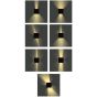 Απλίκα Επιτοίχια Up-Down 9,9x9,9cm IP44 Led 10w 3000K Antracite Inlight Emerald 80203141