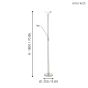 Φωτιστικό Δαπέδου LED 3000K Υ180xΜ25cm Nickel Satine Eglo Baya 93874