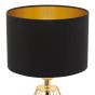 Πορτατίφ 16,5xH30,5cm 1xE14 Μαύρο Καπέλο Βάση Χρυσό Eglo Carlton 2 95788