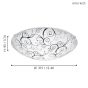 Πλαφονιέρα Οροφής 31,5xH12,5cm Led 3000K 370lm Γυαλί Μαύρο-Λευκό Eglo Margitta 96117