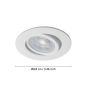 Χωνευτό Σποτ Στρογγυλό Λευκό 8,8x8,8cm LED 2700-6500K 345lm Ρυθμιζόμενο Εφαρμογή-Τηλεχειριστήριο Eglo Saliceto 99671