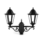 ΦΑΝΑΡΙ ΚΟΛΩΝΑΣ ΔΙΠΛΟ ΜΑΥΡΟ ΜΑΤ RAL9005M  23.5Χ44,5cm Φ60 RAL C0026 ACA HI8002BMS
