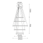 ΚΡΕΜΑΣΤΟ Φ/Σ LED 80W 6400LM CCT IP20 ΧΡΥΣΟ ΜΕΤΑΛΛΙΚΟ + ΑΚΡΥΛΙΚΟ ACA HM23LEDP5GDCCT