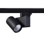 SAND BLACK LED TRACK LUMINAIRE 20W 3000K 3-PHASE 38° 2200LM 230V AC Ra80 5YRS ACA LISOR2030B4N