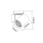 SAND BLACK LED TRACK LUMINAIRE 20W 4000K 1-PHASE 38° 2400LM 230V AC Ra80 5YRS ACA LISOR2040B2N