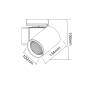 SAND WHITE LED TRACK LUMINAIRE 40W 3000K 1-PHASE 38° 4200LM 230V AC Ra80 5YRS ACA LISOR4030W2N
