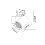 SAND BLACK LED TRACK LUMINAIRE 40W 4000K 3-PHASE 38° 4600LM 230V AC Ra80 5YRS ACA LISOR4040B4N