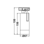 SAND WHITE LED ZOOMABLE TRACK LUMINAIRE 15W 3000K 1-PHASE 20-50° 1450LM MAX. 230V AC Ra80 5YRS ACA MEL1530W2