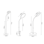 LED ΓΡΑΦΕΙΟΥ 3 IN 1 10W ΜΑΥΡΟ ABS+ΑΛΟΥΜΙΝΙΟ CCT STEP DIMMABLE 32Χ40Χ7 STEFAN ACA SF501ALL