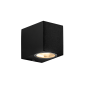 GU10 WALL LUMINAIRE  PLASTIC 230V AC BLACK IP65 MAX 3W LED ACA SL8110GU10B
