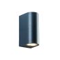 GU10 WALL LUMINAIRE PLASTIC 230V AC DARK GREY IP65 MAX.2X3W LED ACA SL8211GU10G