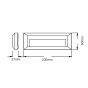 LED WALL RECTANGLE LUMINAIRE WHITE 230V AC IP65 2W 3000K 100LM RA80 ACA SLIM32NW