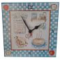 Ρολόι Τοίχου Quartz Clock / Cloverleaf Ξύλινο Θέμα Συνταγή Μηλόπιτας 20x20x1cm Etoile SQC-001C