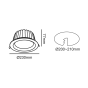 LED ΛΕΥΚΟ ΧΩΝΕΥΤΟ ΦΩΤΙΣΤΙΚΟ 40W 3000K 4700Lm 100° 230V AC Ra80 Φ230*77MM 5YRS ACA VIDO4030