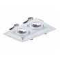 WHITE COLOR SPOT 2xGU10 130x225 ACA XMGU2W