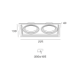 WHITE COLOR SPOT 2xGU10 130x225 ACA XMGU2W