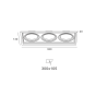 WHITE COLOR SPOT 3xGU10 130x320 ACA XMGU3W