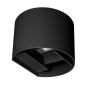 ΑΠΛΙΚΑ ΤΟΙΧΟΥ ΑΛΟΥΜΙΝΙΟΥ ΜΑΥΡΗ 10W 3CCT 135X120X100mm ME GLASS DIFUSER ARTE ILLUMINA Eurolamp 145-20252