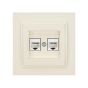 ΠΡΙΖΑ DATA CAT 6 RJ 45 ΔΙΠΛΗ ΜΠΕΖ Eurolamp 152-10241