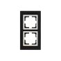 ΠΛΑΙΣΙΟ 2 ΘΕΣΕΩΝ ΜΑΥΡΟ ΓΥΑΛΙ Eurolamp 152-10891