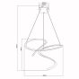 Φωτιστικό Κρεμαστό  Χρυσαφί 80xH150cm Led 60w 3000K 3000lm Triac Dimmable Sun Light FLORA-800 